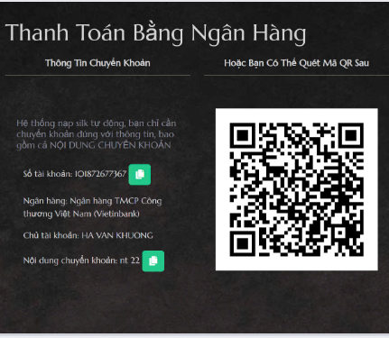 THÔNG BÁO THỂ LỆ NẠP THẺ